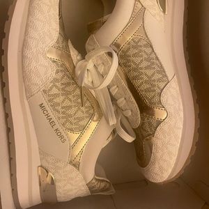 Gold brand new Michael Kors shoes 7.5